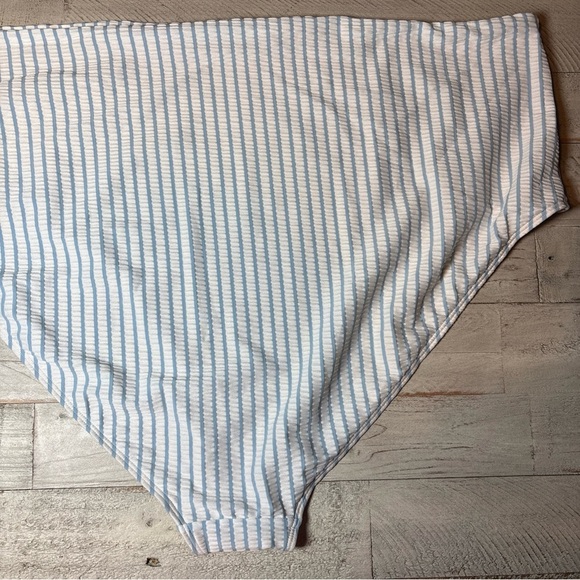 Old Navy Women's Size 4X Striped Bikini Top Adjustable Straps Blue/White NWT! - Picture 9 of 16